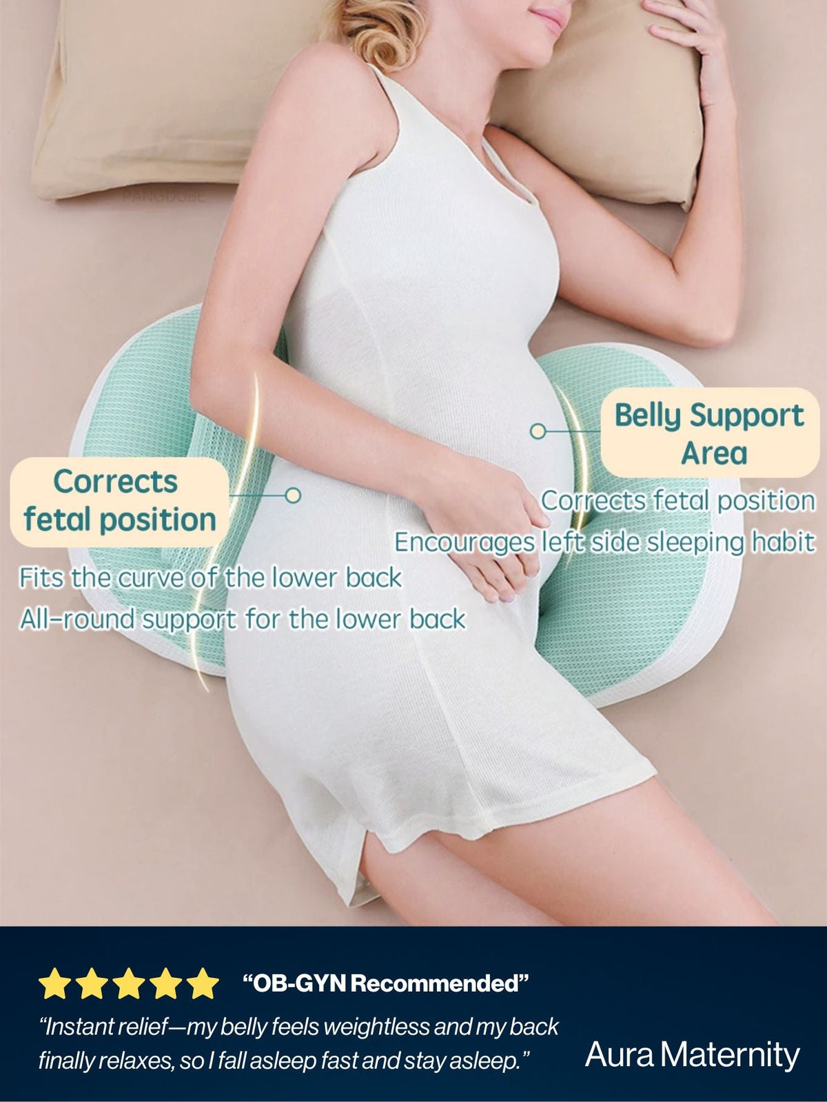 MIA BUMP™ Cozy Belly Pillow — for Deeper, Dreamier Rest
