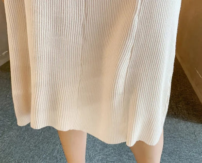 Elegant Knit Maternity Dress