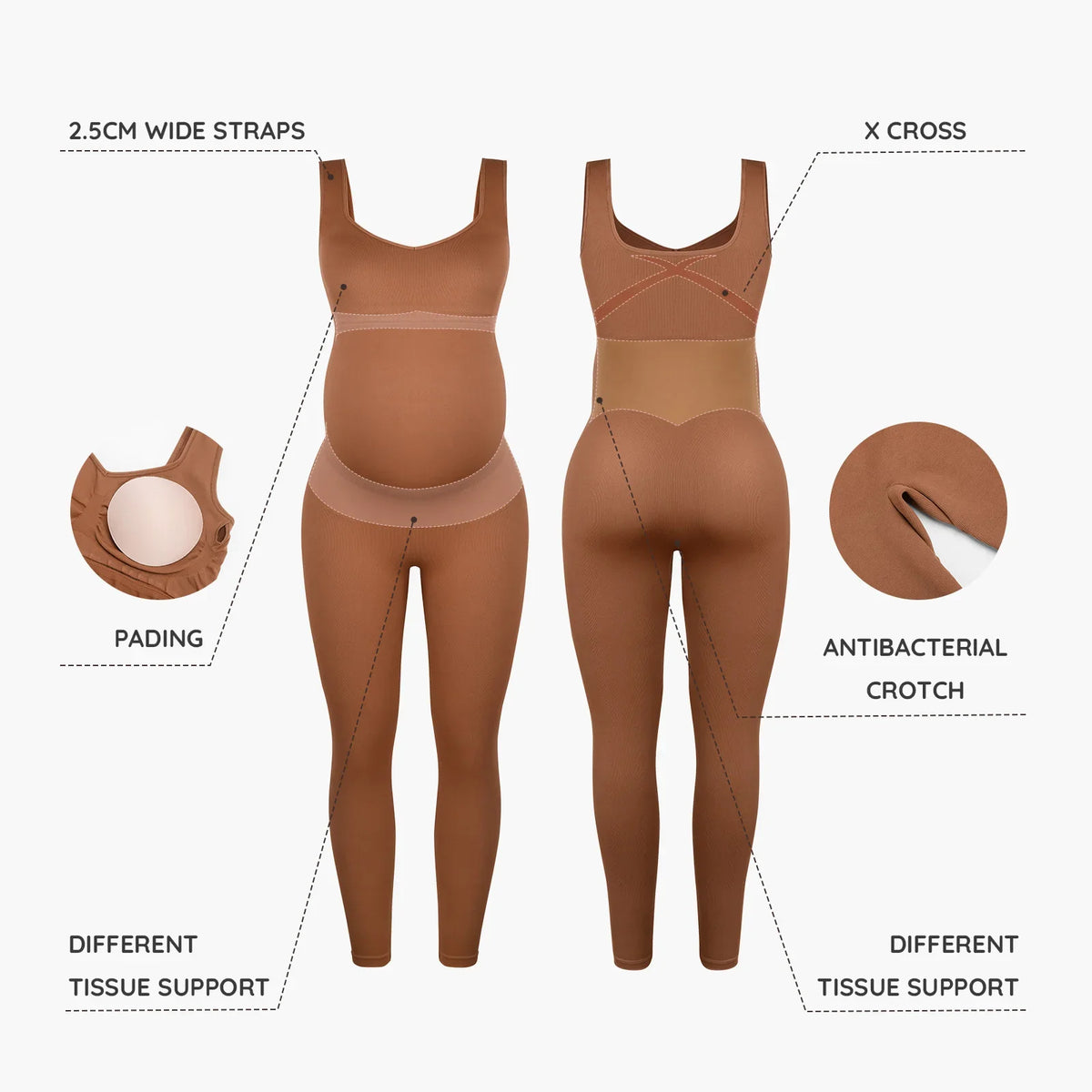 MIA BUMP™ Seamless Full-Body Support Jumpsuit