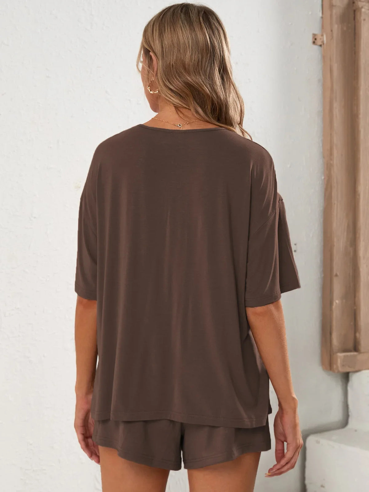 MIA BUMP™ Two-Piece Maternity Set - Oversized Tee & Wrap Shorts