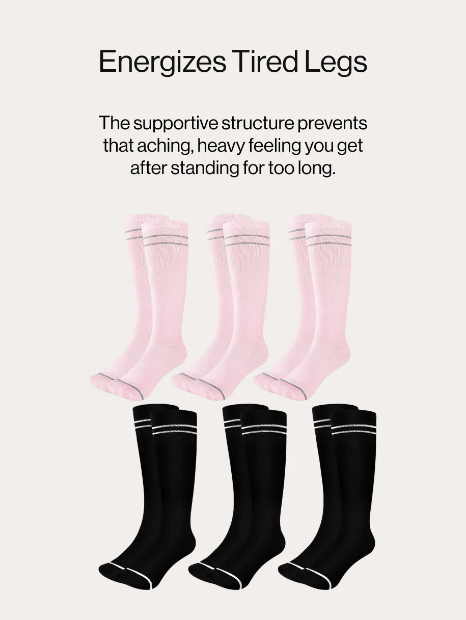 MIA BUMP™ Anti-Swell Maternity Relief Socks (3-Pack)