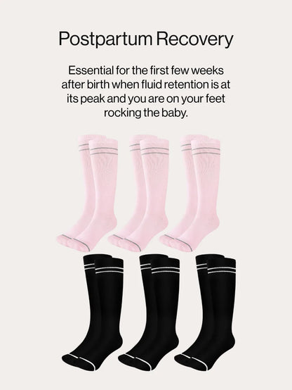 MIA BUMP™ Anti-Swell Maternity Relief Socks (3-Pack)