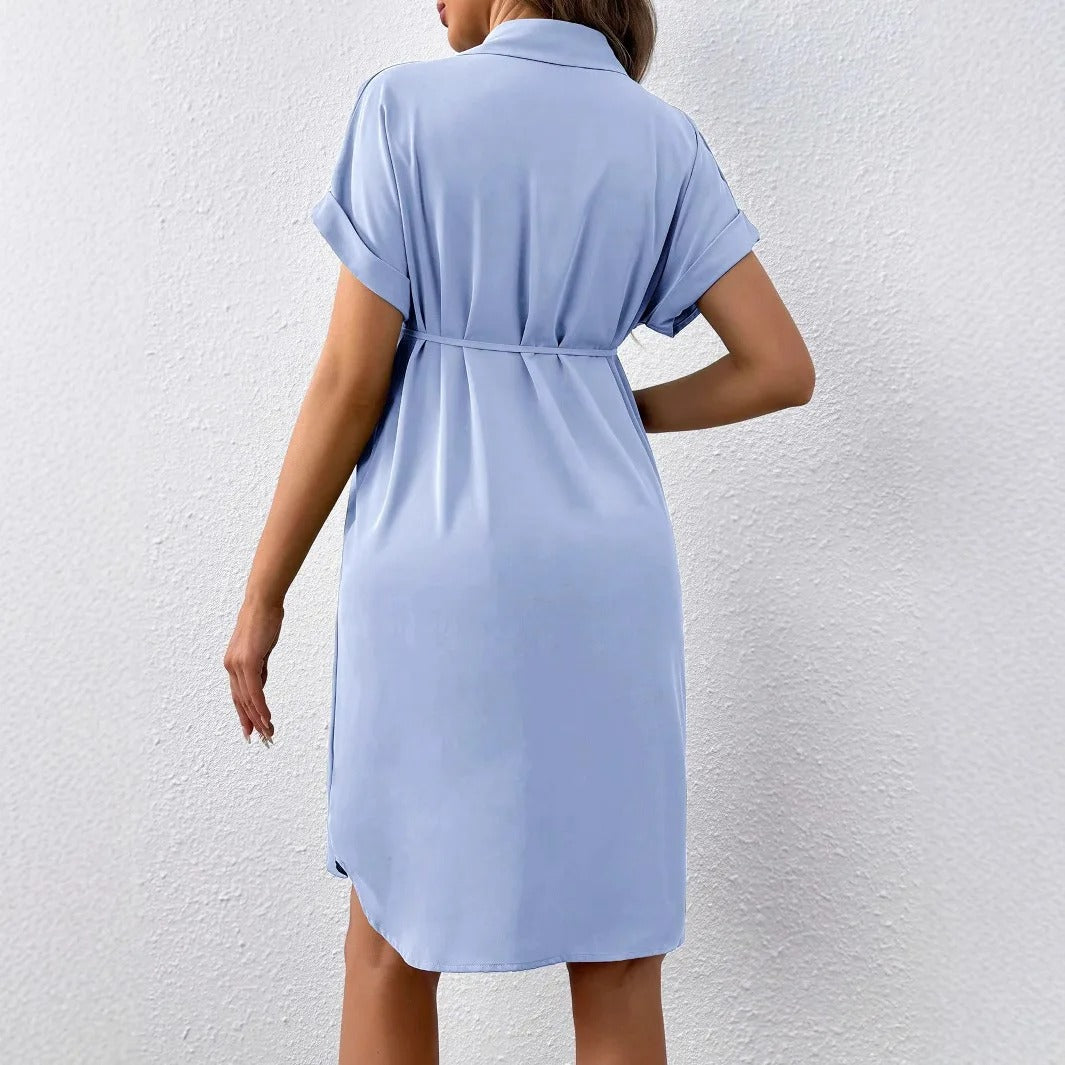 MIA BUMP™ Madison Button-Down Maternity Summer Dress
