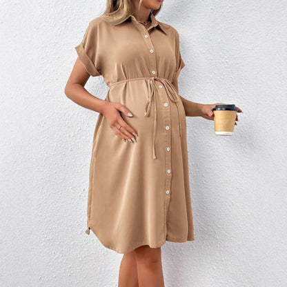 MIA BUMP™ Madison Button-Down Maternity Summer Dress