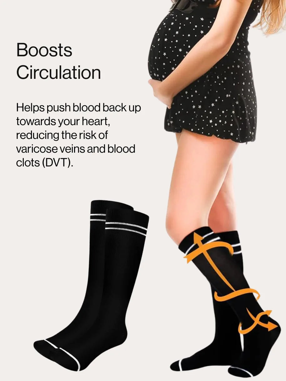 MIA BUMP™ Anti-Swell Maternity Relief Socks (3-Pack)